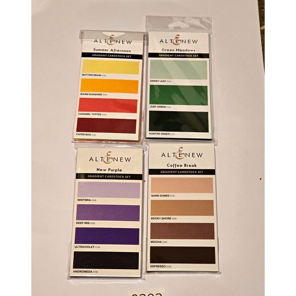 0302Altenew Gradient Cardstock Set 3" x 6" 65lb Multicolor Assorted Colors Packs